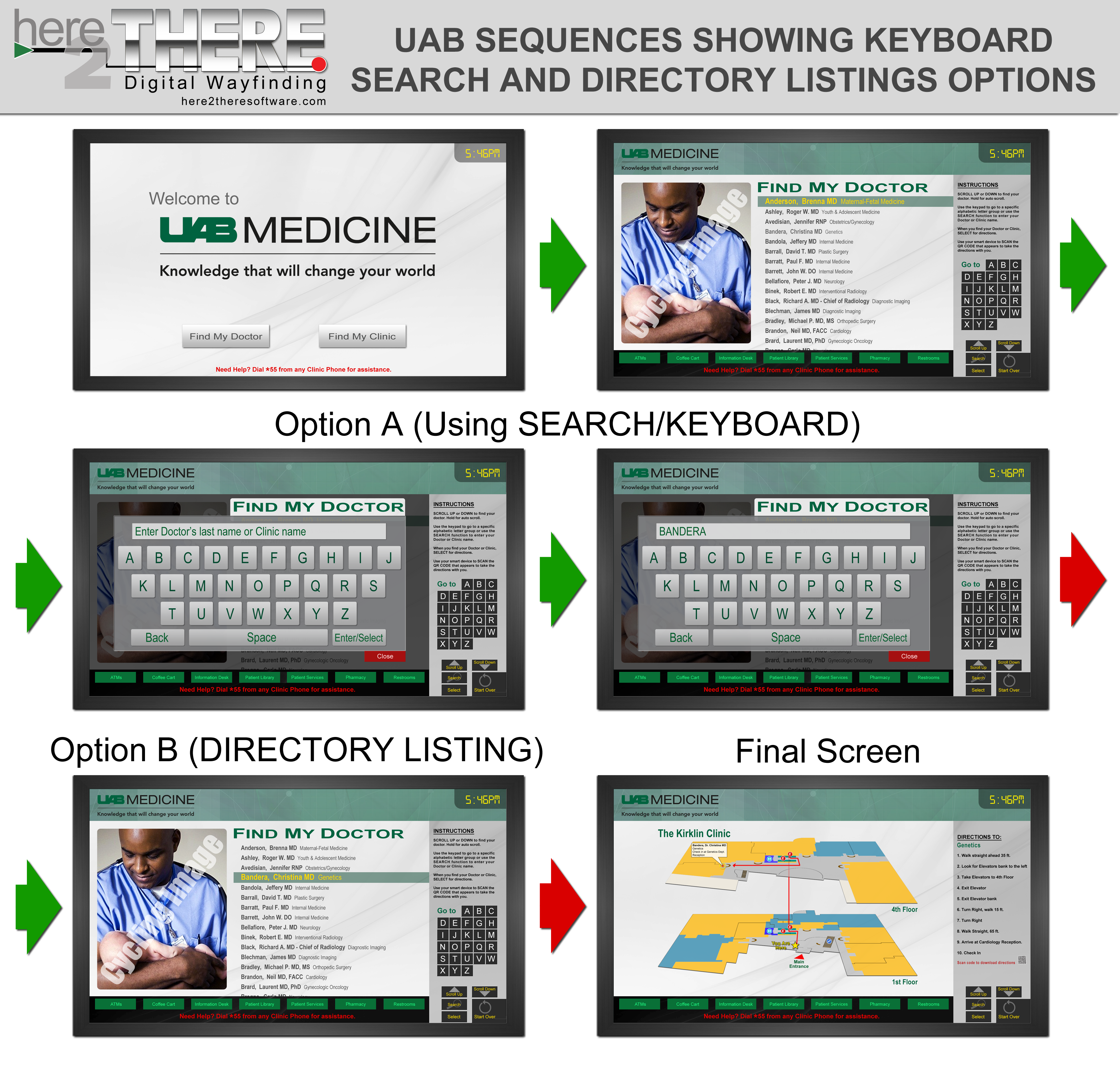 Interface Example: Search and Directory options