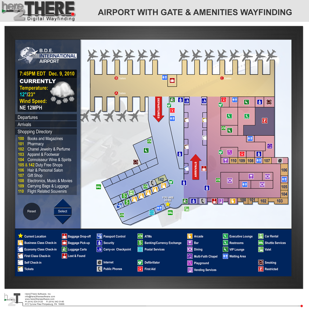 Here2There Interactive Wayfinding Interface Sample #1
