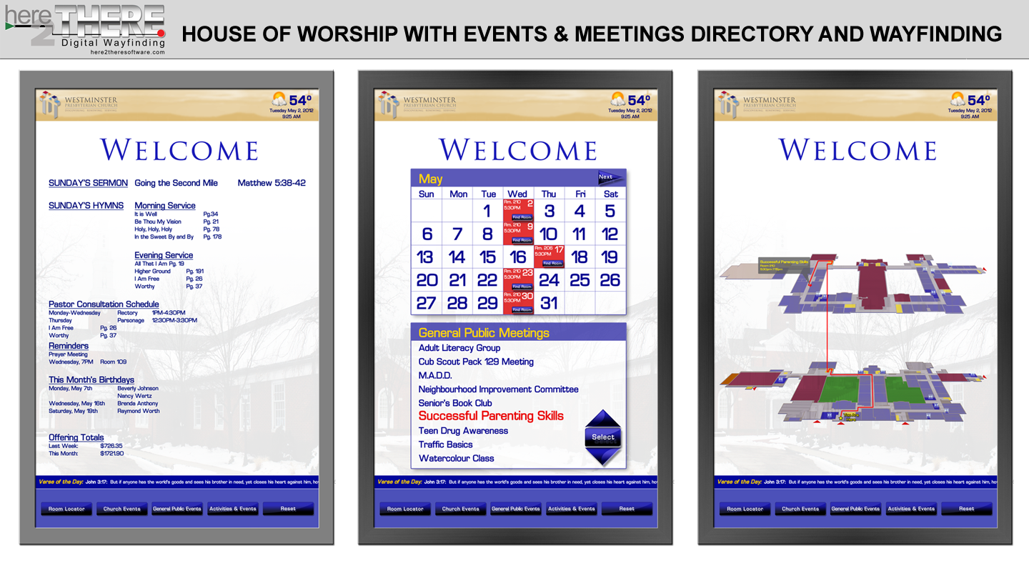 Interface Example: Events and Meetings Calendar 