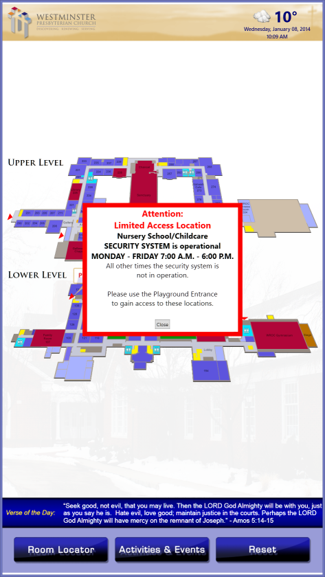 Interface Sample #2 / at large church organization